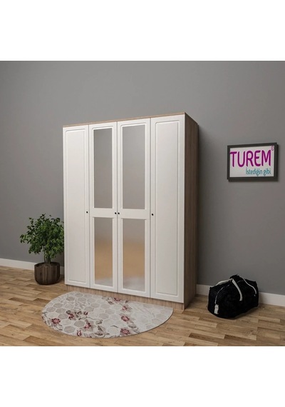 Emily Gardrop Membran Kapak Mdf Beyaz Emily Gardrop Membran Kapak Mdf Beyaz