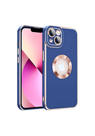 Kilifone - Apple Uyumlu iPhone 14 Plus - Kılıf Kamera Korumalı Parlak Logo Gösteren Kongo Kapak - Lacivert