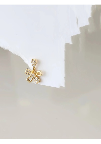 Sallantılı Fiyonk Kurdela Model Kıkırdak Piercing Tragus Helix Altın Gold Renk Küpe Gold