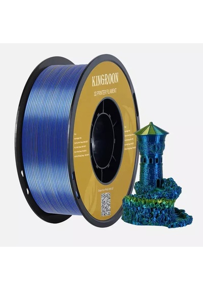 Kingroon 3 Renk Sarı - Mavi - Yeşil Pla Silk Filament 1.75 Mm 1000gr