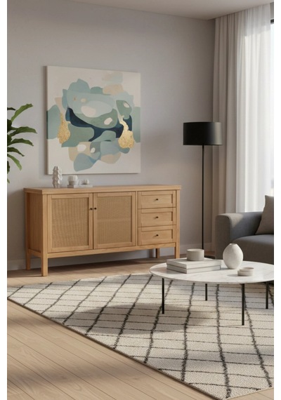 Altea Rattan Detaylı Masif Konsol Ahşap