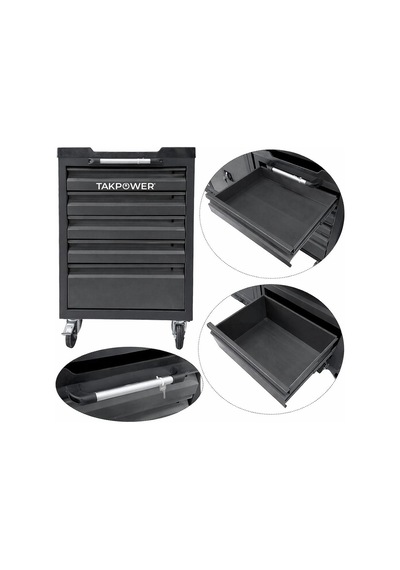 Takpower 3 Metre Takım Tezgahı 2 Dolaplı + 2 Boş Takım Arabası Antrasit