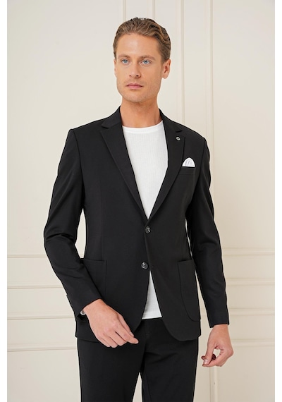 Efor C 690 Slim Fit Siyah Spor Ceket Siyah