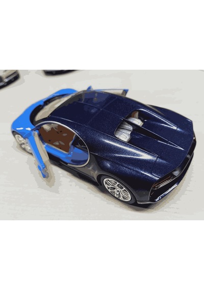 Oyuncak Metal Model Araba 1/36 Çek Bırak Bugatti Chiron Mavi