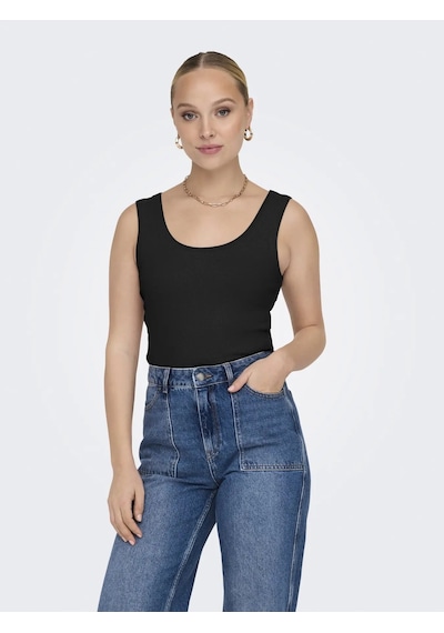 Only Onleasy S/l Tank Top Jrs Kadın Askılı Bluz 15315571 Siyah