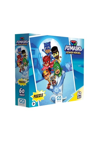 Pjmasks : Pijamaskeliler 60 Parça 34x24cm Çocuk Puzzle Yapboz Serisi