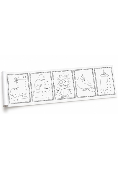 Haydi Dekor Kış Mevsimi Nokta Birleştirme Ve Boyama Rulosu 30 Cm X 4 Metre Çocuklar Için Eğitici Boyama Kağıdı Okul Öncesi Aktivite 1 Adet