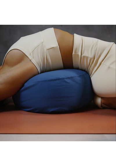 Rebuwo Kadife Yoga & Meditasyon Minderi, Ergonomik Oturma Destek Yastığı Mavi Mavi