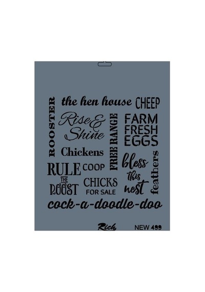 New Seri N-499 Stencil 35x25 Cm