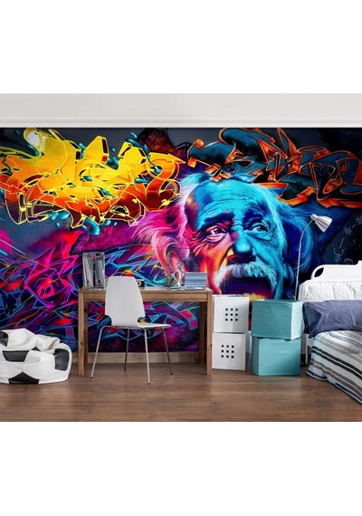 Graffity Einstein Duvar Boyama Duvar Kağıdı