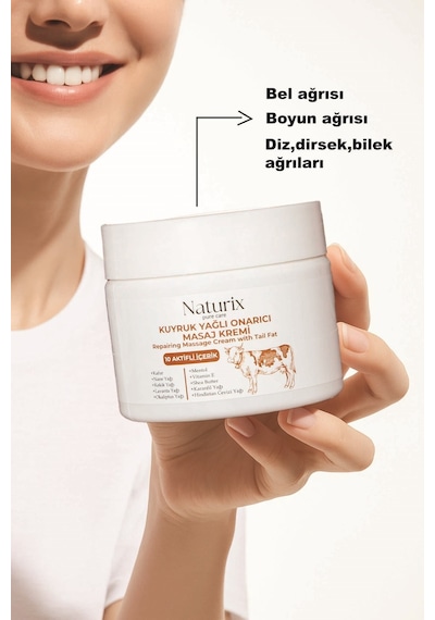 Naturix Kuyruk Yağlı Masaj Kremi 100ml 10 Doğal Kaynak İçerikli