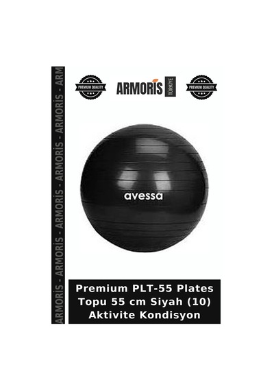 Premium Plt-55 Plates Topu 55 Cm Siyah 10 Aktivite Kondisyon