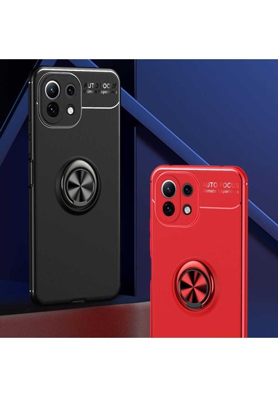 Xiaomi Mi 11 Lite Kılıf Zore Ravel Silikon Kapak Siyah