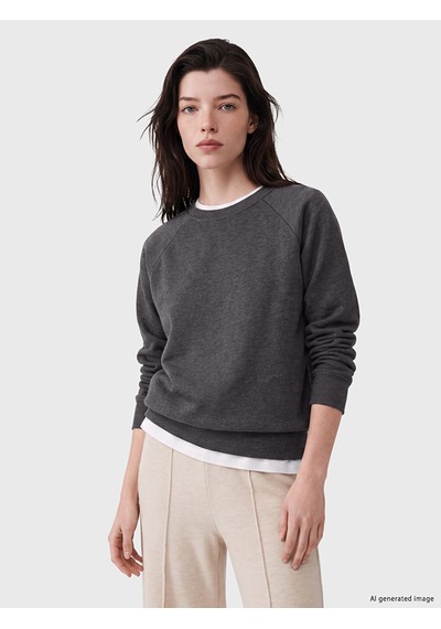 Lcw Comfort Antrasit Bisiklet Yaka Kadın Sweatshirt