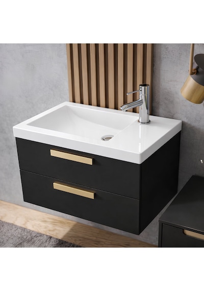 Turavit İda Dikdörtgen Etajer Uyumlu Beyaz Lavabo 28x45 Cm Id0703 Beyaz