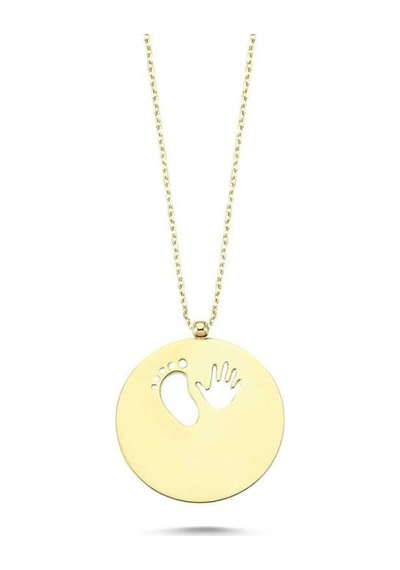 Sembolgold Altın Plaka Kolye Ayakizi Klb-0334