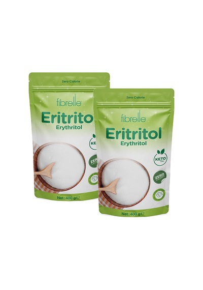 Fibrelle 400 g Eritritol 2 paket. Keto / Ketojenik / Vegan diyet