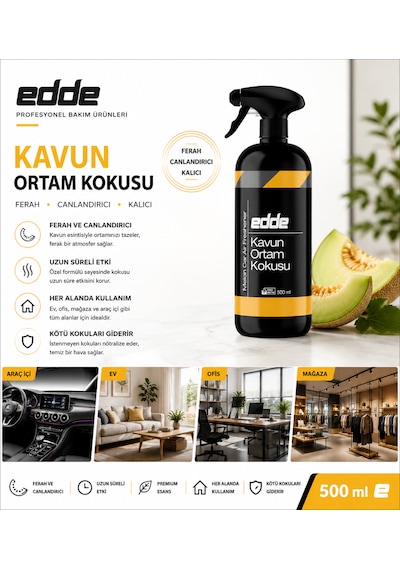 Edde Kavun Kokulu Araba Araç Oto Ortam Kokusu Araç Içi Kokuları Oto Parfümü 500 Ml Oto Detailing