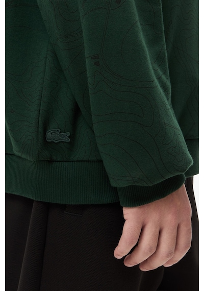 Lacoste Men's Oversize Sweatshirt Bol Kesim Kapüşonlu Pamuklu Erkek Sweatshirt Yeşil