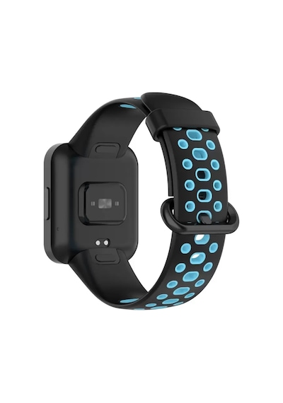 Xiaomi Redmi Watch 2 Spor Delikli Kordon - Siyah-mavi Ahşap
