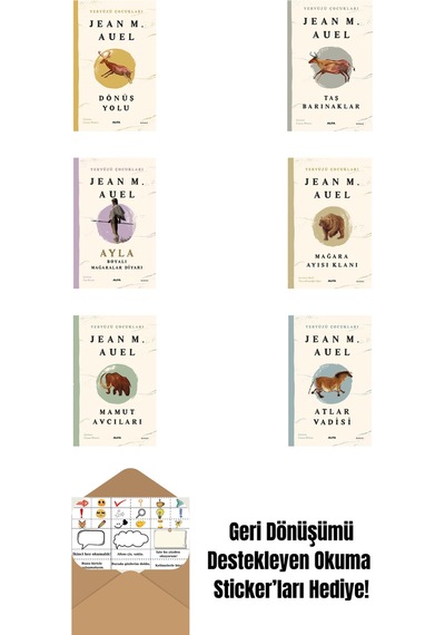 Jean M. Auel 6 Kitap Set + Okuma Sticker'ları