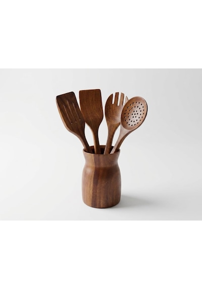 Premium Akasya Ağacı Mutfak Gereçleri Seti - 4 Parça Kaşık/spatula Seti Ve Şık Ahşap Tutucu - Gıdayla Temasa Uygun, Doğal Ve Antibakteriyel - Mutfak İçin Ergonomik Tasarım Premium Akasya Ağacı Mutfak Gereçleri Seti - 4 Parça Kaşık/spatula Seti Ve Şık Ahşap Tutucu - Gıdayla Temasa Uygun, Doğal Ve Antibakteriyel - Mutfak İçin Ergonomik Tasarım