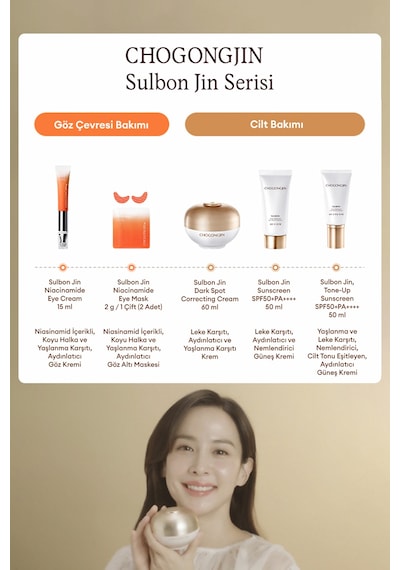 Missha  ve Leke  Nemlendirici Aydınlatıcı  Güneş Kremi CHOGONGJIN Sulbon Jin Sunscreen