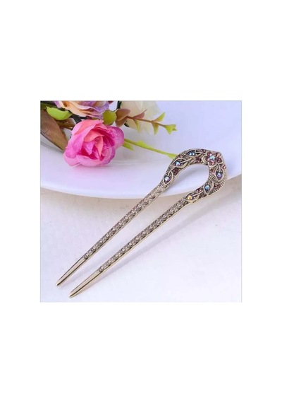 So-much Vintage 1. Sınıf Taş Işlemeli Metal Topuz Tokası-8 Taşlı Desenli - 255478013 Taşlı Desenli - 255478013 Taşlı Desenli