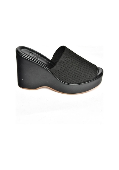 Fox Shoes S250460104 Siyah Triko Kumaş Dolgu Tabanlı Kadın Terlik Siyah Fox Shoes S250460104 Siyah Triko Kumaş Dolgu Tabanlı Kadın Terlik Siyah
