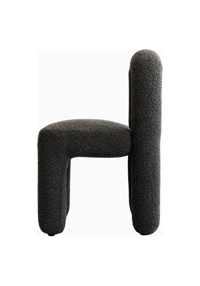 101 Copenhagen Daiku Dining Chair Koyu Gri, Dekoratif Modern Tasarım Yemek Sandalyesi