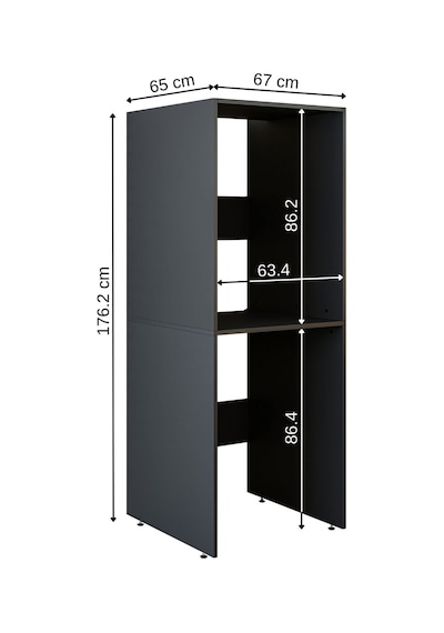 Roomart Banyo Çamaşır ve Kurutma Makinesi Dolabı Antrasit