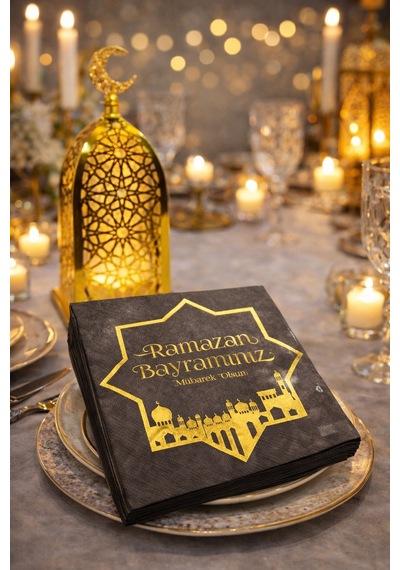 Ramazan Bayramı Siyah Peçete