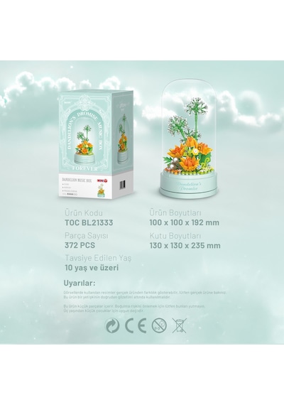 Balody Dandelion S Promise Müzik Kutusu Yapı Bloğu Seti 372 Parça