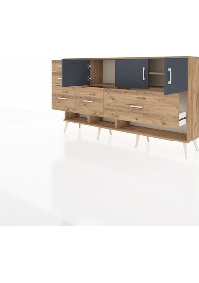 Arges Konsol 3 Raflı 5 Çekmeceli 3 Kapaklı 176x30x99 Çam-antrasit/çam Antrasıt/atlas Çam - Atlas Çam Arges Konsol 3 Raflı 5 Çekmeceli 3 Kapaklı 176x30x99 Çam-antrasit/çam Antrasıt/atlas Çam - Atlas Çam