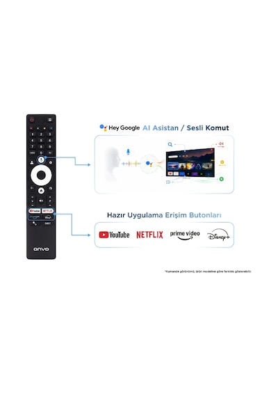 Onvo 100VQ90F3UB 100" 254 Ekran Uydu Alıcılı 4K Ultra HD QLED Google TV