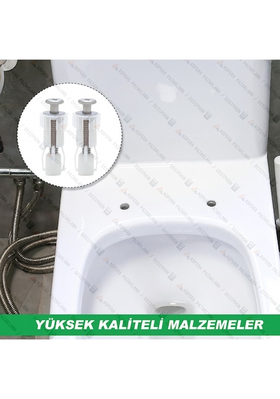 Eca Serel VitrA Klozet Menteşe Dübeli Ve Vidası Dayanıklı Montaj Seti Uyumlu Yedek Parça 1