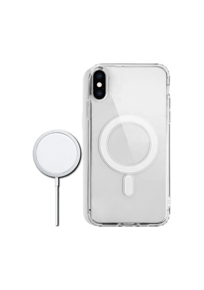 Apple Uyumlu iPhone X Şeffaf Magsafe Kılıf Safe Şeffaf