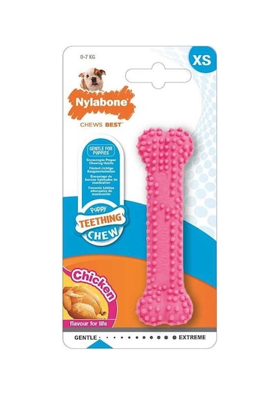 Nylabone Tavuk Aromalı Yavru Çiğneme Kemiği Xsmall