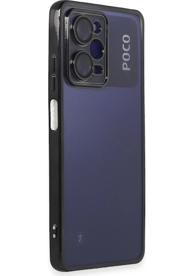 Newface Xiaomi Poco X5 Pro 5g Kılıf Razer Lensli Silikon Semeglbl - 25 - Siyah Sıyah