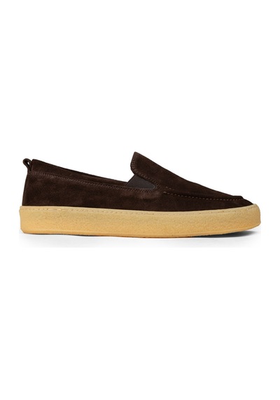 Deery Erkek Hakiki Süet Kahverengi Loafer Ayakkabı - 02047mkhvc01