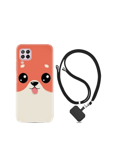 Huawei P40 Lite Kılıf Boyun Askılı Sevimli Köpek 1731