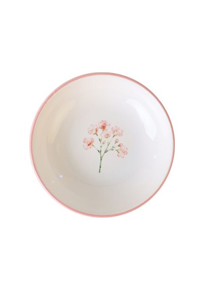 Keramika Minimal Çiçek Kase 14 Cm 2 Adet Çok Renkli