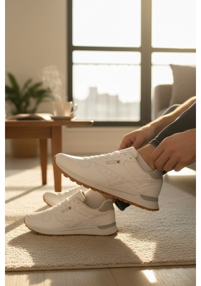 Enoch Erkek Baklava Desenli Tırtıklı Tabanlı Retro Stil Günlük Spor Ayakkabı Sneaker Beyaz Enoch Erkek Baklava Desenli Tırtıklı Tabanlı Retro Stil Günlük Spor Ayakkabı Sneaker Beyaz
