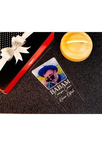Babaya Hediye, Resimli , Babalar Günü Hediyesi, Babama Hediye,fotoğraflı Renkli 3d Led Lamba