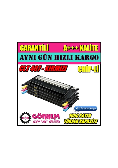 Samsung Clp325W Toner Uyumlu Kırmızı / Clt-M407S