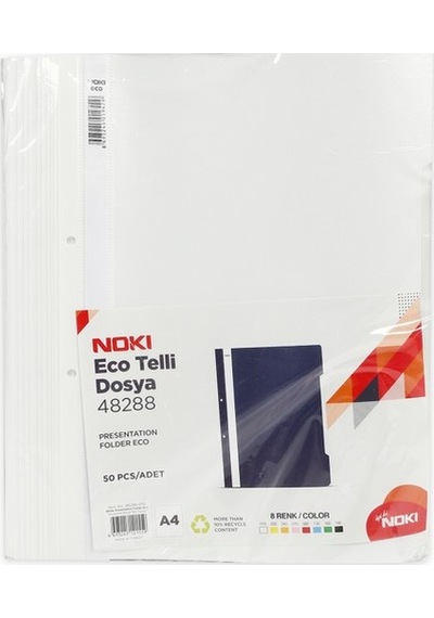 Noki Telli Dosya Eco 4828 Beyaz 50'li 48288-010