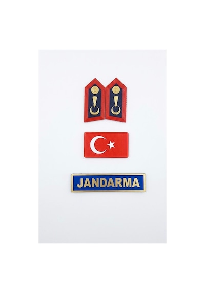Asayiş Bayrak Spolet Jandarma Yazı 3 Lü Set