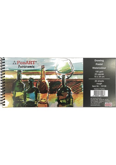 Ponart Panoramix Eskiz Mix Blok 190 G 20 Yp. 15x34 Cm.