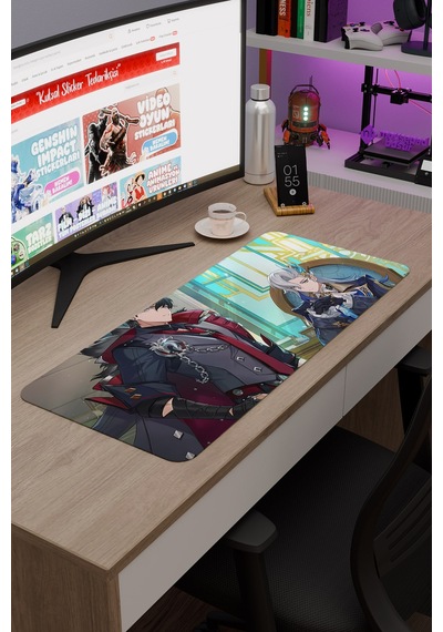 Neuvillette Genshin Impact Anime Gacha V5 - 70x30 Xl Gaming Mouse Pad Fare Altlığı