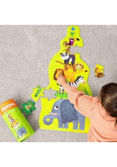 Crocodile Creek Dev Kule Puzzle 30 Parça Orman